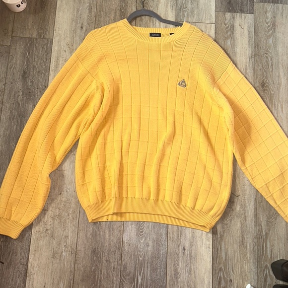 Izod Other - IZOD Pullover Sweater Mens Size XL Yellow Cotton Crewneck